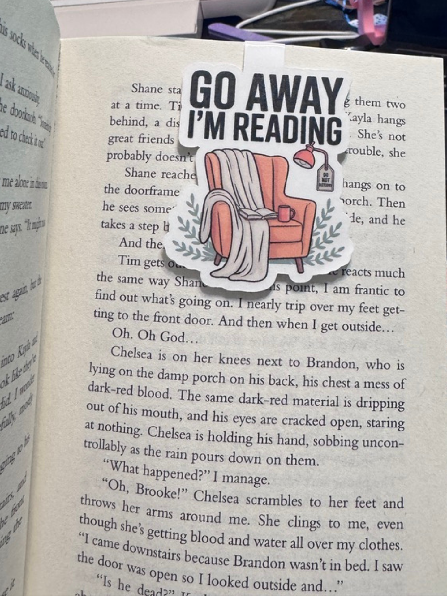 Go Away, I'm Reading Magnetic Bookmark | Funny Introvert Reader Gift