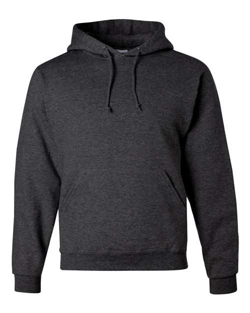 Double Logo Hoodie - Jerzees 996 Adult Fleece Pullover Hooded Sweatshirt