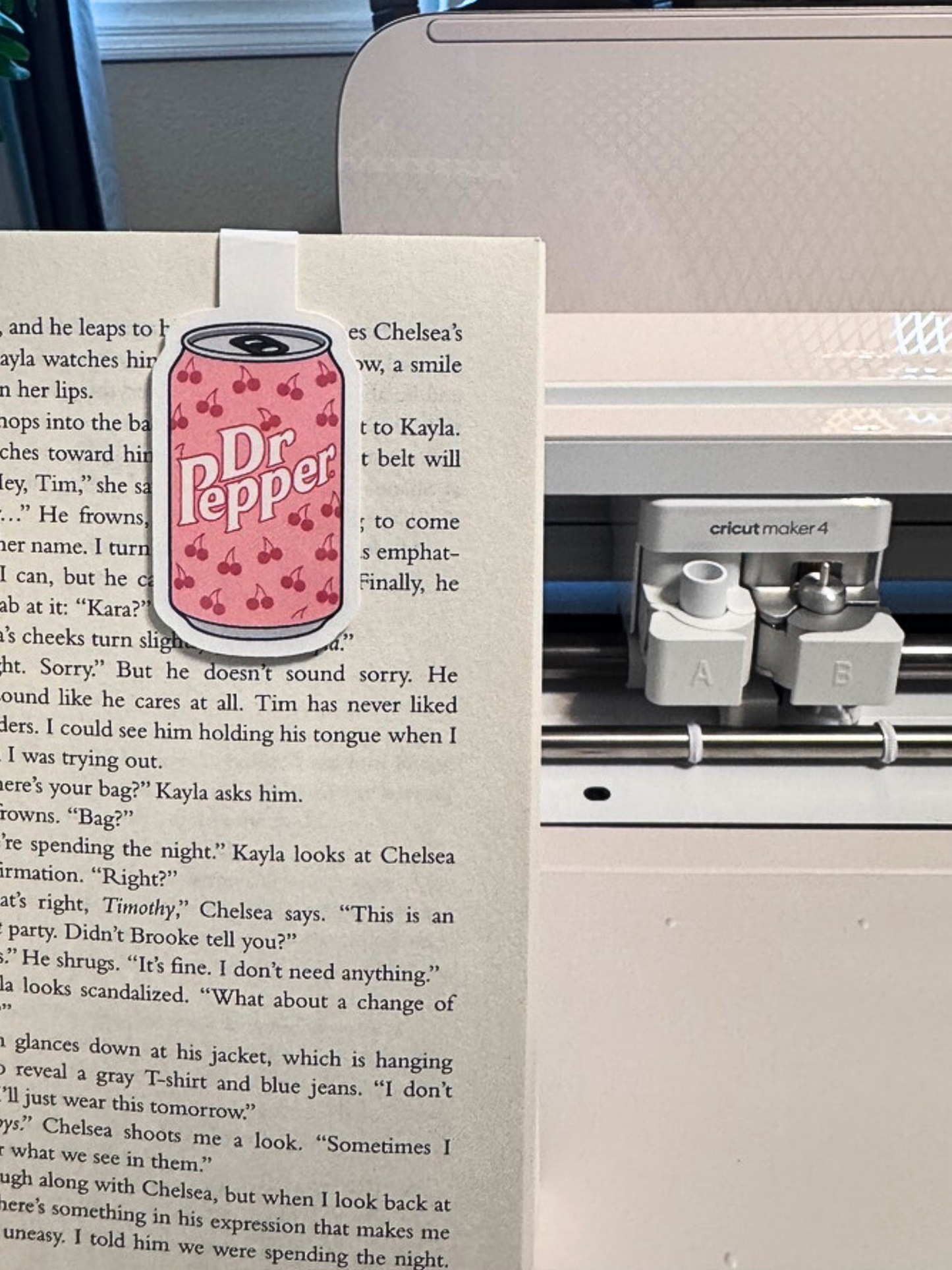 Magnetic Bookmark Pink Cherries | Dr Pepper Can | Trendy Bookmark