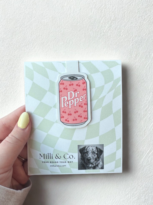 Magnetic Bookmark Pink Cherries | Dr Pepper Can | Trendy Bookmark