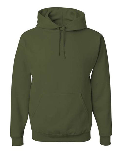 Single Logo Hoodie - Jerzees 996 Adult Fleece Pullover Hooded Sweatshirt